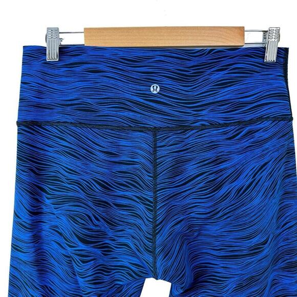 Lululemon x SoulCycle High Times Pant leggings in Life Lines Cerulean Size 12 - Picture 7 of 16